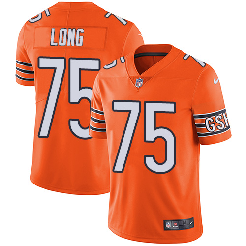 Nike Bears #75 Kyle Long Orange Men's Stitched NFL Limited Rush Jersey - Click Image to Close